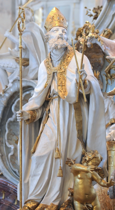 Heiliger Blasius mit den gekreuzten Kerzen